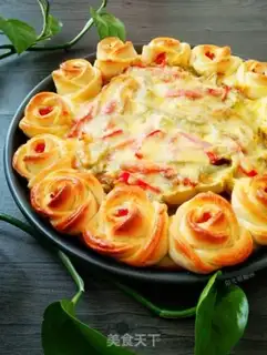 Make A pizza by roses step 20