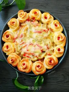 Make A pizza by roses step 23