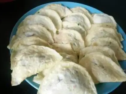 Make Egg dumplings step 16