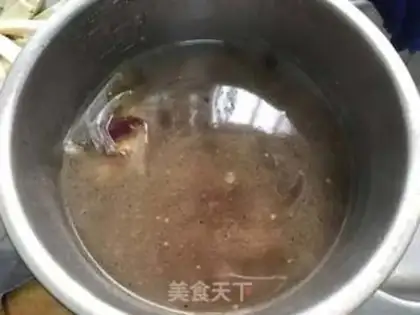Make Powder soup, goat blood soup step 3