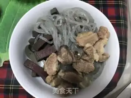 Make Powder soup, goat blood soup step 8