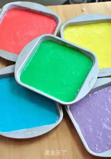 Make A bouquet of rainbow cake step 7