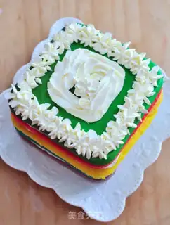 Make A bouquet of rainbow cake step 10