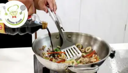 Make Soy sauce, spicy squid step 4
