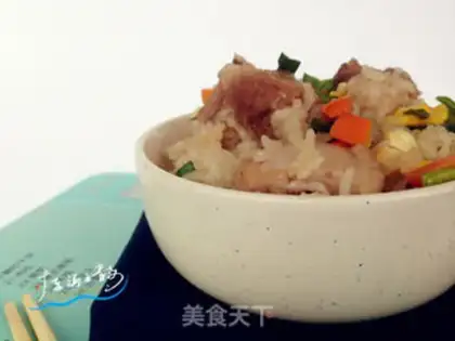 Make Bread-lined ostrich rice step 10