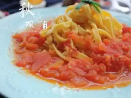 Make Tomato soup pumpkin noodles step 8