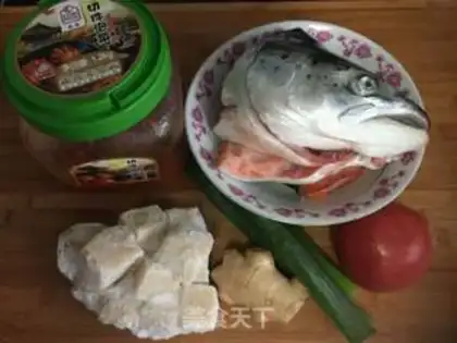Make Korean salmon tofu step 0
