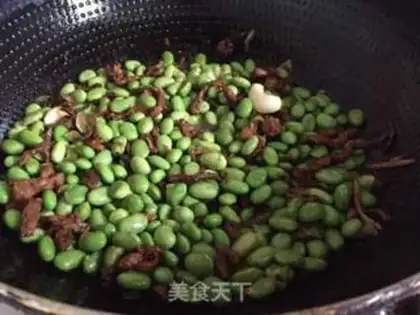 Make Meat-screwed beans step 2