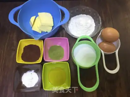 Make Three-sand Madeline cake step 0