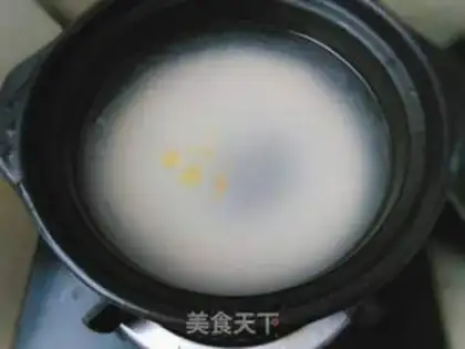 Make Beef egg porridge step 1