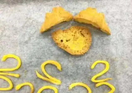 Make Swan puff cake step 7