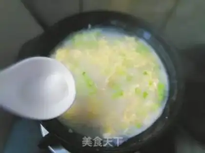 Make Beef egg porridge step 7