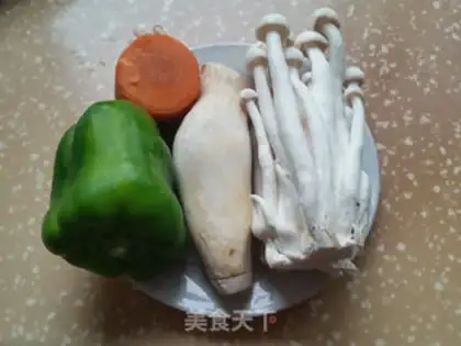 Make Paprika carrots, fried mushrooms step 0