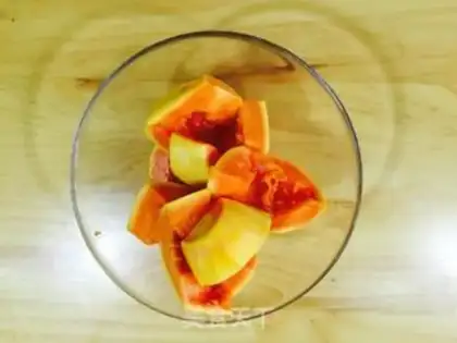 Make Boob papaya juice step 1
