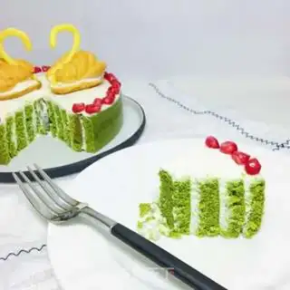 Make Swan puff cake step 23