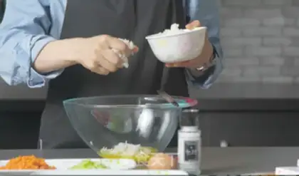 Make Peach candy with fragrance rice step 3