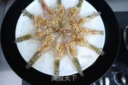 Make Garlic fan shrimp step 6
