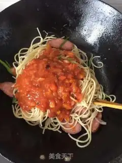 Make Tomato sausage pasta step 13