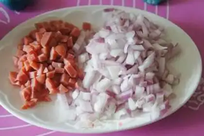 Make Salty marfin cake step 1