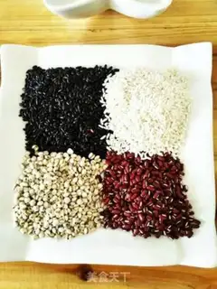 Make Red bean, black rice congee step 0