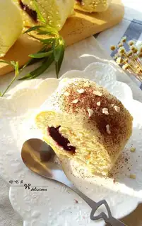 Make Blueberry jam cake roll step 18