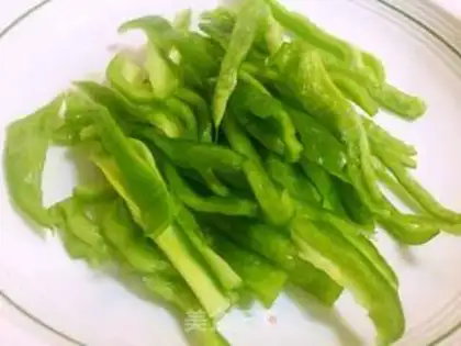 Make Squeeze the green peppers and veal step 2