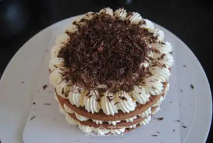 Make Chocolate cream cake step 14
