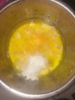 Make Orange sponge cake step 1