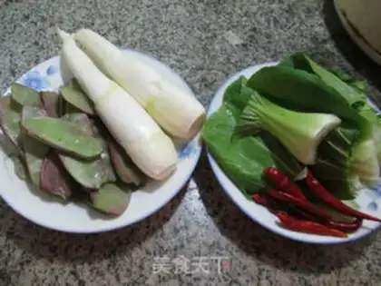 Make Cook three vegetables step 0