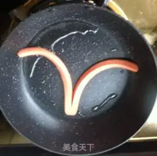 Make Ham intestines love eggs step 1
