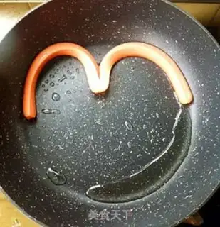 Make Ham intestines love eggs step 2