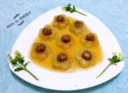 Make Wintermelon with pearls step 15