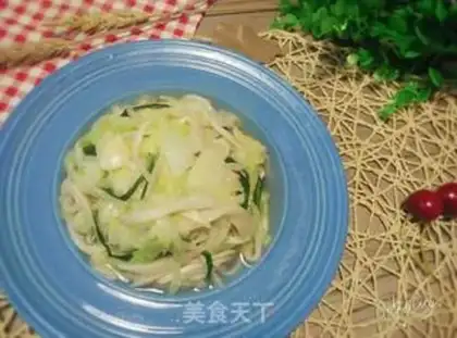 Make The almond mushrooms, the cabbage step 5