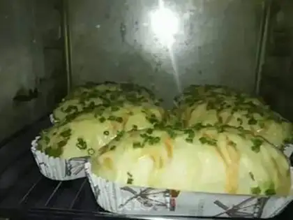 Make Onion cheese ham bread step 12
