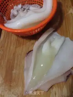 Make The squid fired Dutch beans step 0
