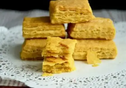 Make Salted egg yellow cookies step 14