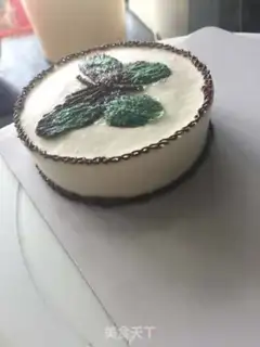 Make A hand-drawing mousse drum cake step 15