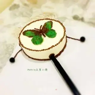Make A hand-drawing mousse drum cake step 22