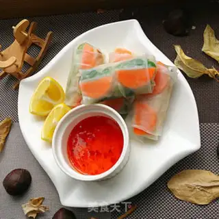 Make Chicken Spring Roll step 7