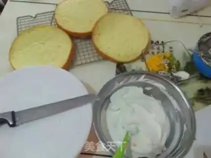 Make Olio Mango cream cake step 9