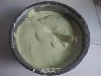 Make Spinach red bean cake step 7