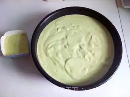 Make Spinach red bean cake step 8