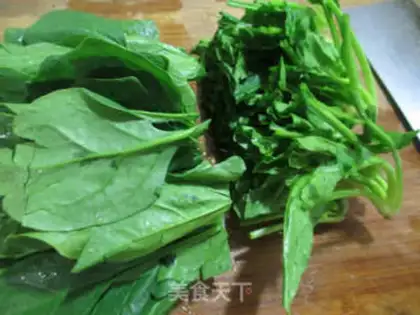 Make Salted spinach step 1