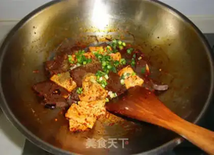 Make Spicy goat blood tofu step 10