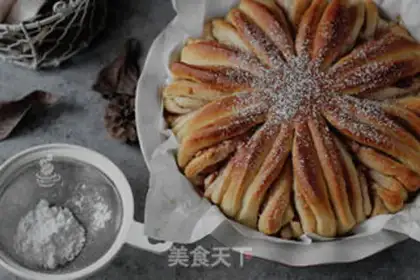 Make A charming drop of flowers and a hand to tear bread step 16