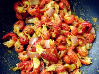 Make Curry lobster tail step 4