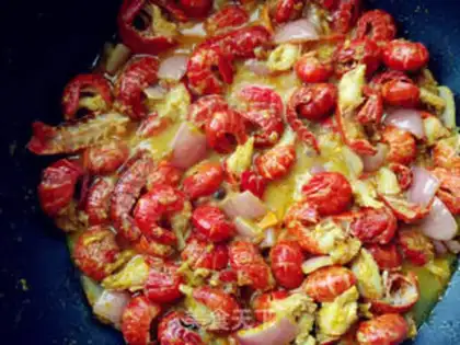 Make Curry lobster tail step 5