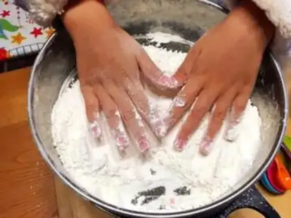 Make Halloween cookies step 1