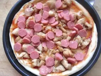Make Chicken ace pizza step 7