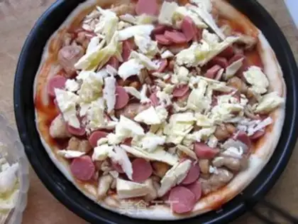 Make Chicken ace pizza step 8
